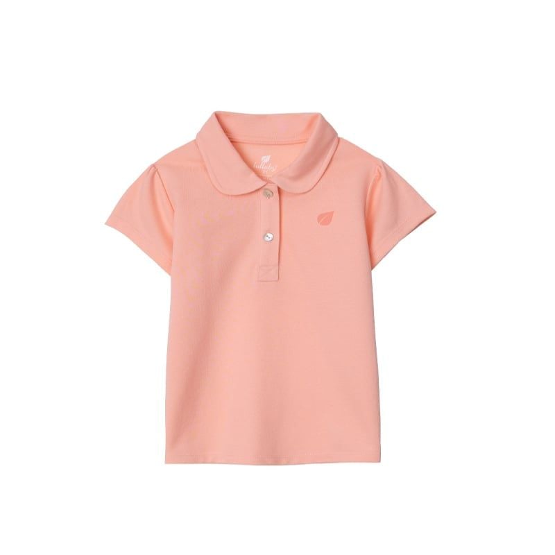 POLO CỘC TAY BÉ GÁI LULLABY NH857R - HỒNG CAM