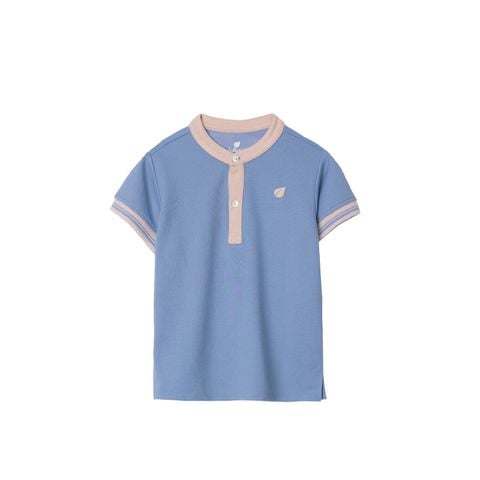 Áo cộc tay bé trai cổ tàu Lullaby NH858R - Xanh blue