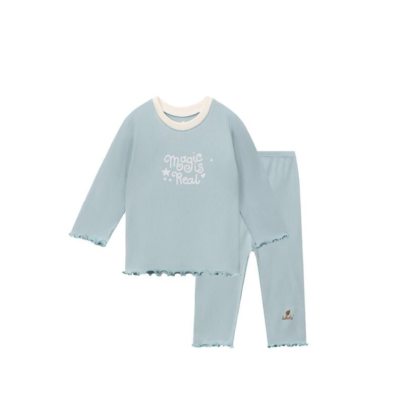 BỘ BÉ GÁI CÀI VAI LULLABY DÀI TAY NH713R - XANH CỔ VỊT