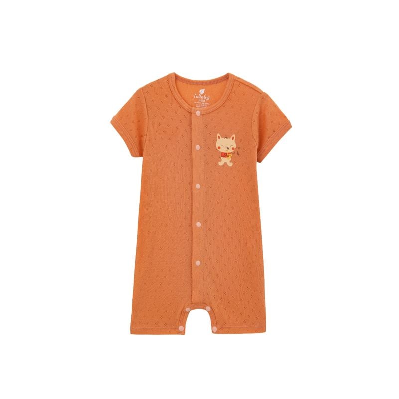 ROMPER BÉ TRAI CÀI GIỮA LULLABY NH375N - CAM