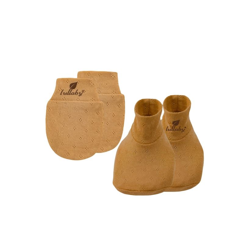 SET BAO TAY + BAO CHÂN LULLABY BÉ TRAI NH383N - BE NÂU