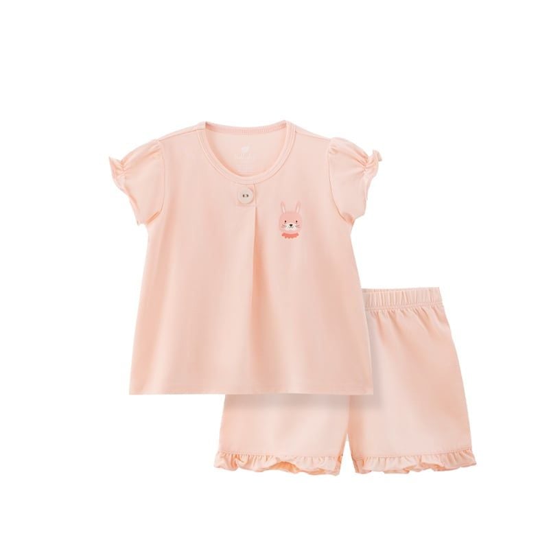 BỘ BÉ GÁI LULLABY CỘC TAY NH326N - HỒNG