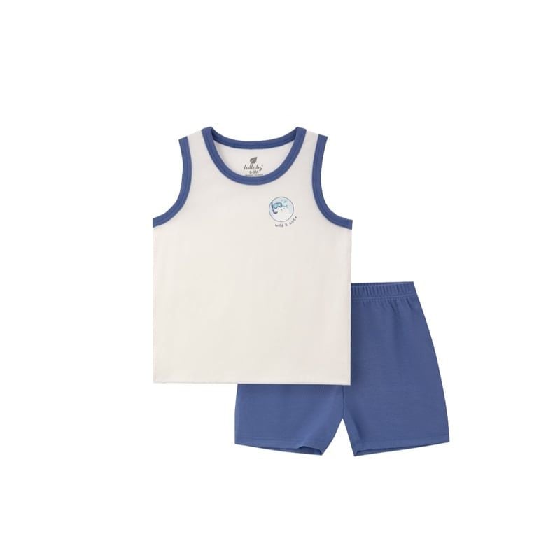 BỘ LULLABY SÁT NÁCH BÉ TRAI NH314N - TRẮNG IN XANH BLUE