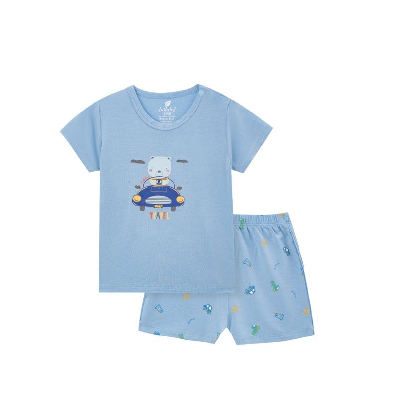 BỘ CÀI VAI LULLABY CỘC TAY NH359N - XANH BLUE-XANH IN