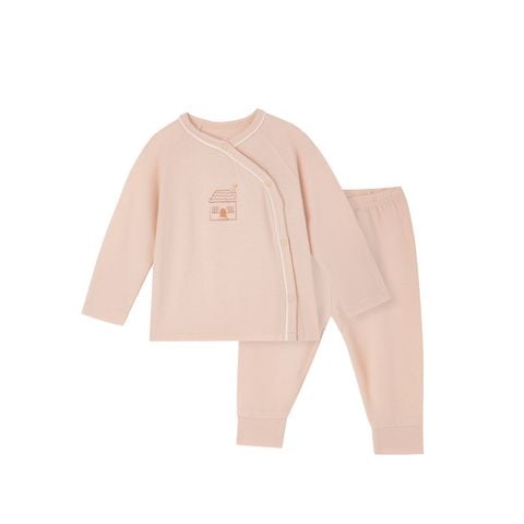 Bộ cài lệch dài tay Lullaby NH400N - Be nâu