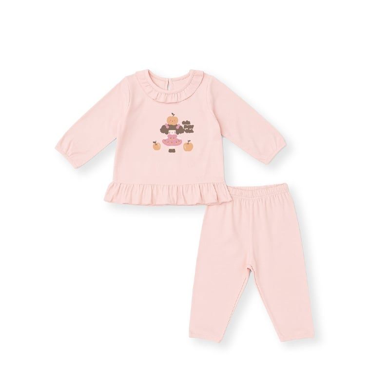 Bộ bé gái dài tay Lullaby NH486N - Hồng