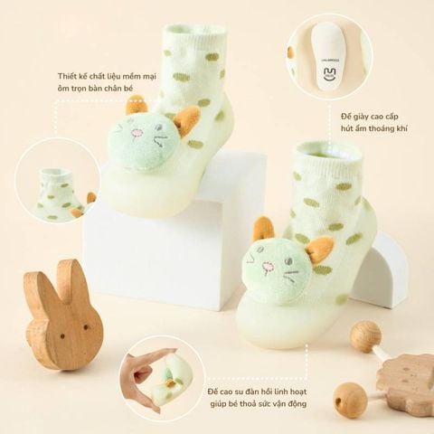 Giày bún Uala Rogo hình cá hồng/ báo xanh