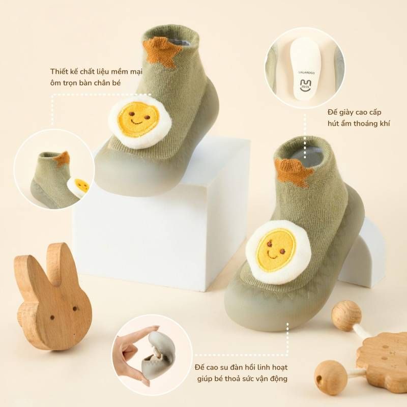 GIÀY BÚN UALA ROGO MẶT CƯỜI NHIỀU MÀU