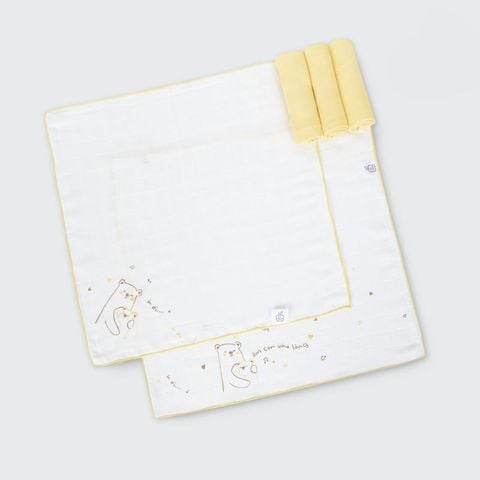 Set 5 Khăn sữa sợi tre lụa La Pomme phối màu (30x30cm) À ơi ngủ ngoan