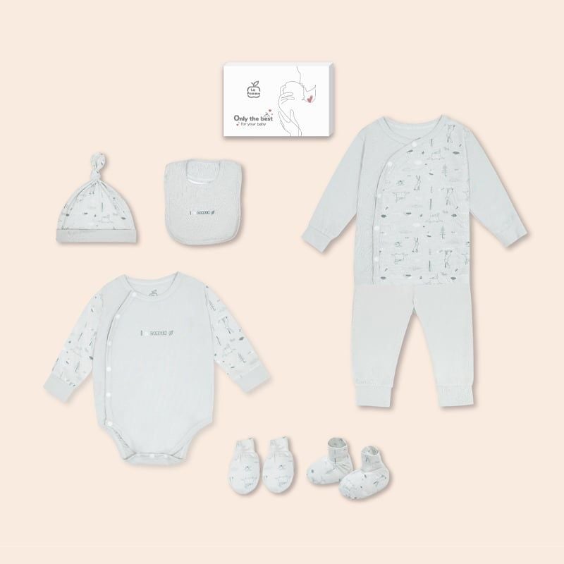 SET QUÀ TẶNG SƠ SINH TRỌN BỘ BEST FOR BABY GHI