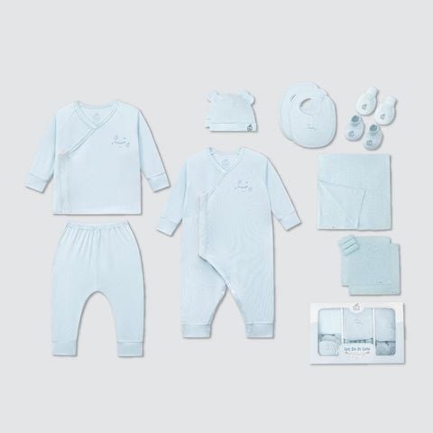 Combo đi sinh La Pomme 17 món Hello World - Newborn Xanh