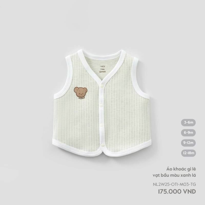 ÁO KHOÁC GI LÊ NOUS VẠT BẦU MÀU XANH LÁ