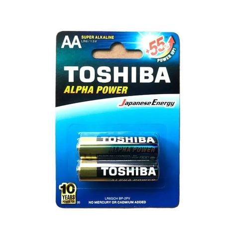 Pin tiểu Alkaline (Alphapower) Toshiba AA 1,5v không sạc (LR6 GCH BP-2PV )