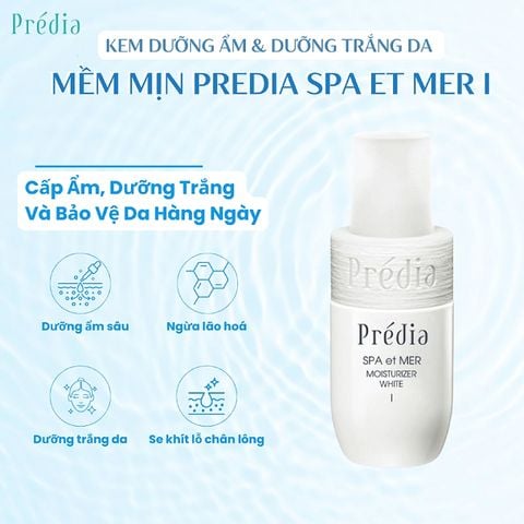 Nhũ tương dưỡng ẩm và dưỡng trắng da mềm mịn Kosé Prédia SPA ET MER MOISTURIZER WHITE I 150ml