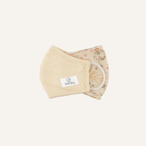 Khẩu trang Bambus Bu - Be in họa tiết vườn nhà - Vàng