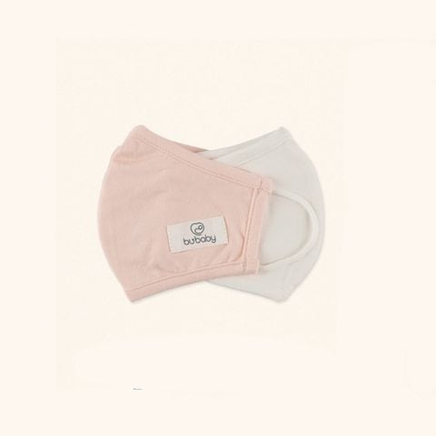 Khẩu trang Bambus Bu - Trắng - Hồng 43D