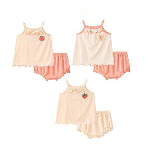 Bộ bé gái 2 dây Lullaby NH414N - Hồng Nhạt