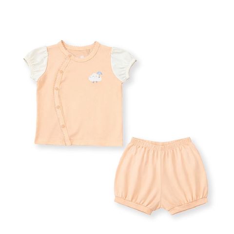 Bộ bé gái cài lệch Lullaby NH629C - Cam