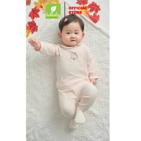 Bộ bé gái Lullaby cài lệch NH542N - Hồng