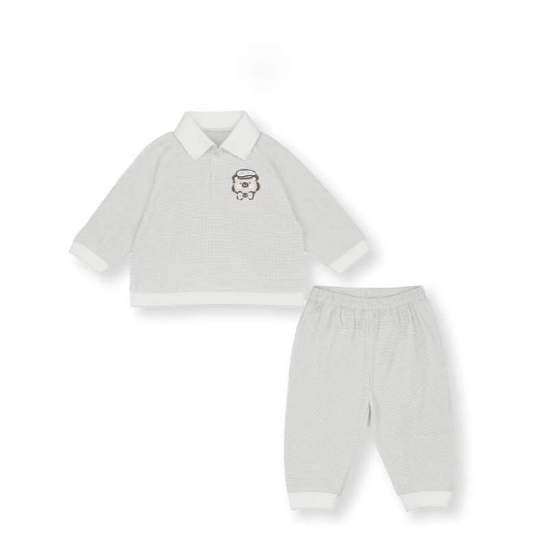 BỘ BÉ TRAI CỔ BẺ LULLABY NH545N - GHI