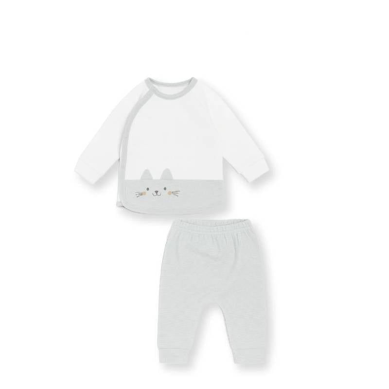 BỘ BÉ TRAI CÀI LỆCH LULLABY NH541N - GHI