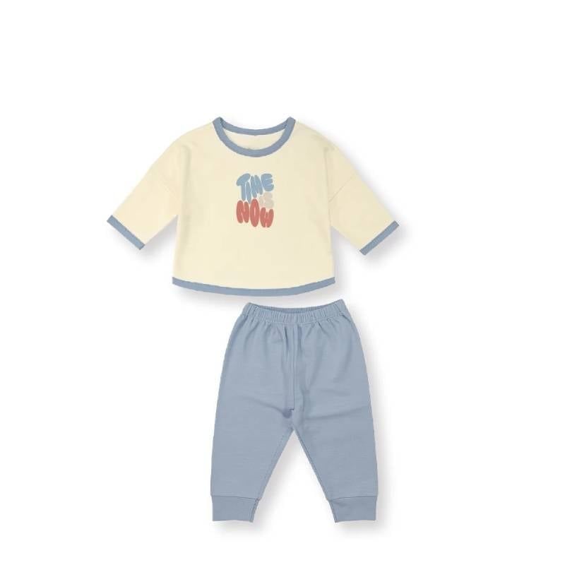 BỘ BÉ TRAI DÀI TAY NH514N - IVORY - XANH BLUE