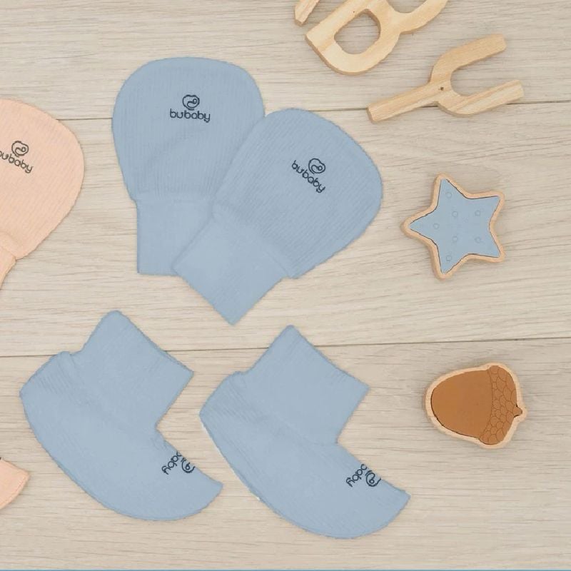 BỘ BAO CHÂN, BAO TAY BU BABY - GHI XÁM