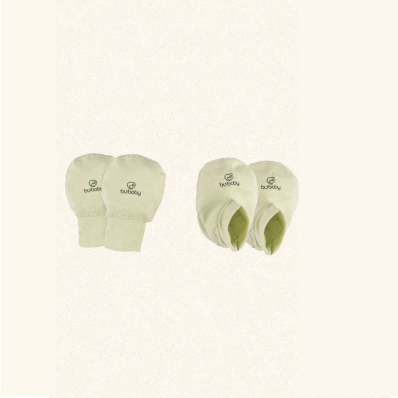 BỘ BAO CHÂN, BAO TAY BU BABY BAMBUS - XANH MATCHA
