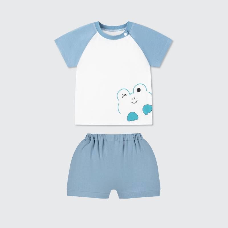 Bộ cộc tay La Pomme Vườn nhỏ thân yêu Xanh