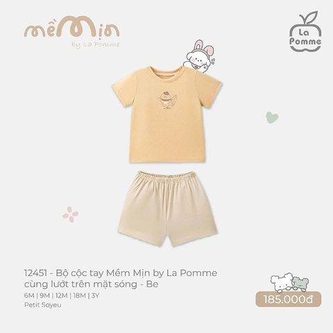 Bộ cộc tay Mềm Mịn by La Pomme cùng lướt trên mặt sóng - Be