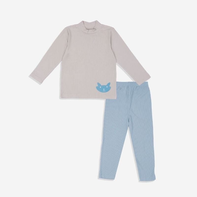 BỘ DÀI TAY CAO CỔ BU BABY - BE - BLUE