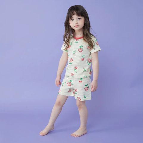 Bộ pijama Olomimi cộc bé gái Rose Garden