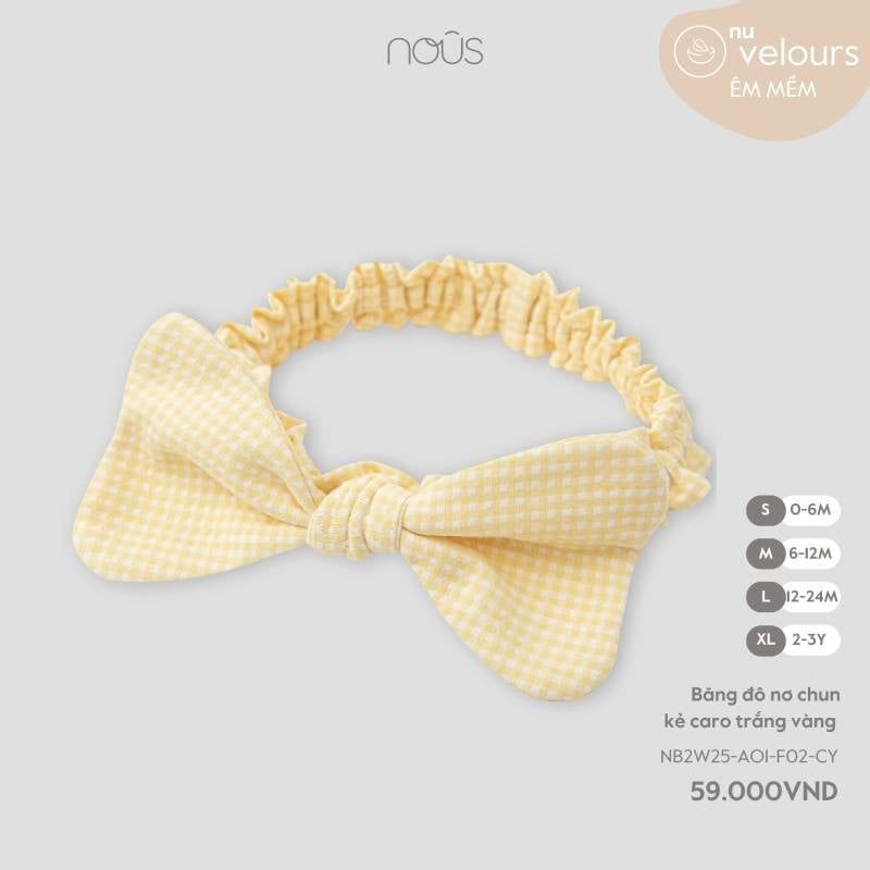 BĂNG ĐÔ NƠ NOUS CHUN KẺ CARO TRẮNG VÀNG