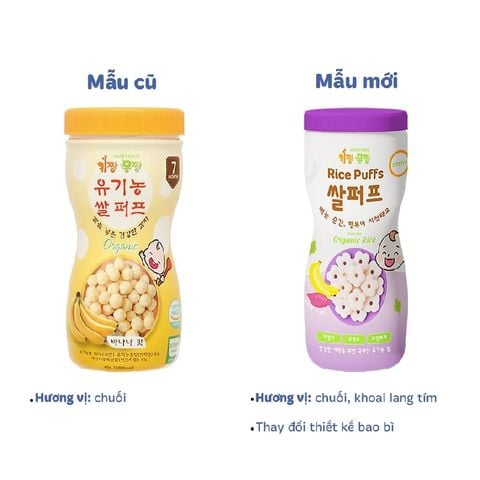 Bánh bi tan Organic Happy Food vị Chuối, Khoai lang tím 7M