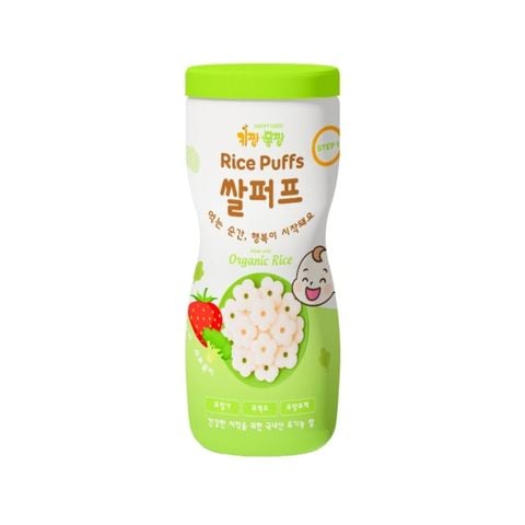 Bánh bi tan Organic Happy Food vị Dâu, Bông cải xanh 7M