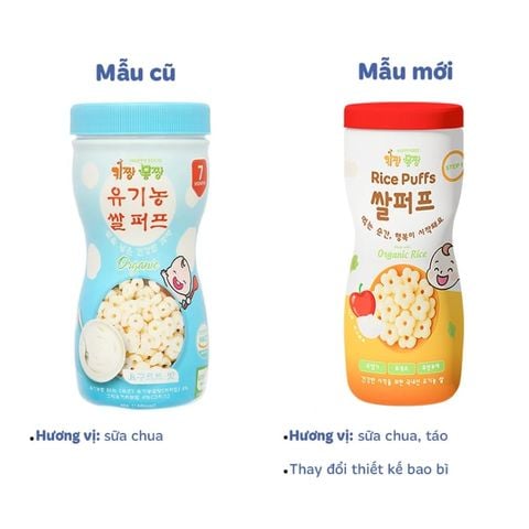 Bánh bi tan Organic Happy Food vị Sữa chua, Táo 7M