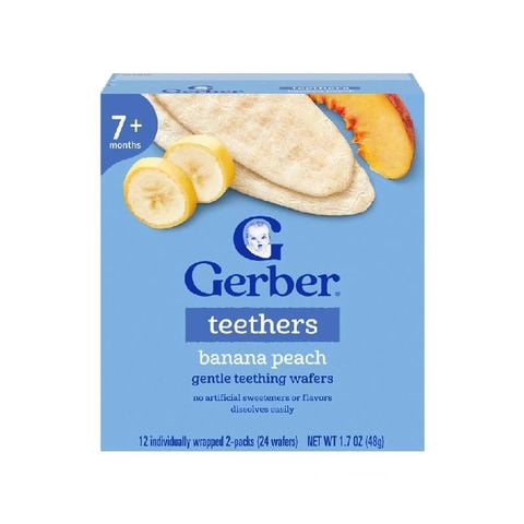 Bánh gạo Gerber vị chuối đào 6 hộp x 48g