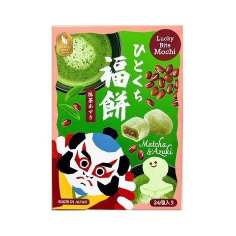 Bánh mochi lucky bite vị trà xanh và đậu đỏ