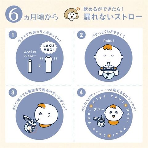 Bình nước Combi LakuMug bước 6 dung tích 340ml Tulip