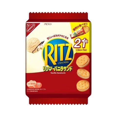 Bánh quy Ritz Vanilla Sandwich Family Packs 187g (12)