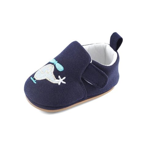 Giày cho trẻ em bằng vải xanh navy (họa tiết máy bay)