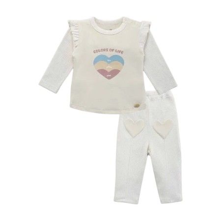 Bộ dài tay Bu cài vai Kẻ be - Be