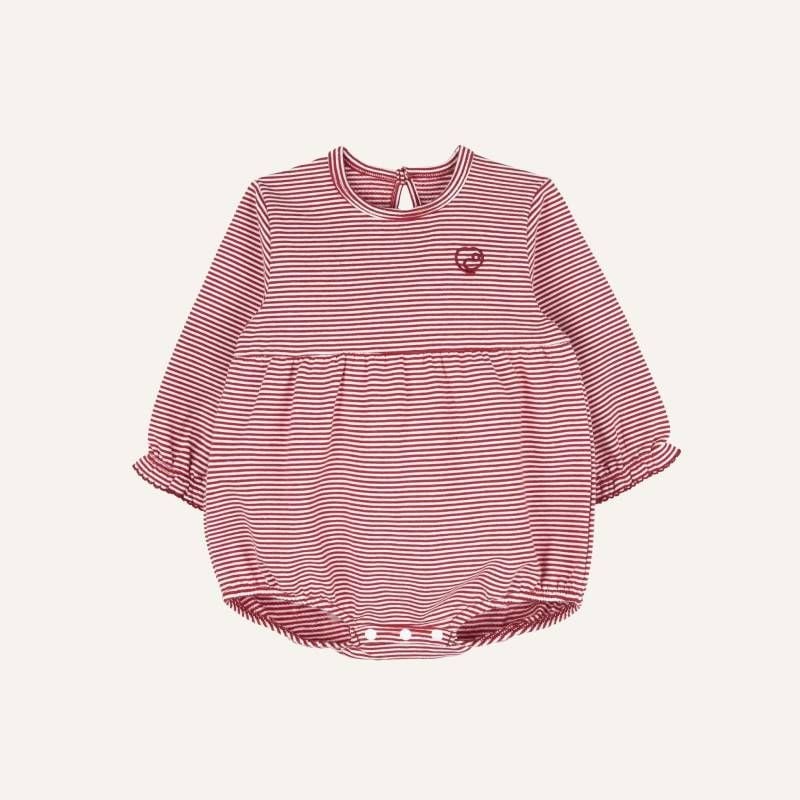 BODY CHIP DÀI TAY BU BABY CÀI SAU - TRẮNG KẺ ĐỎ