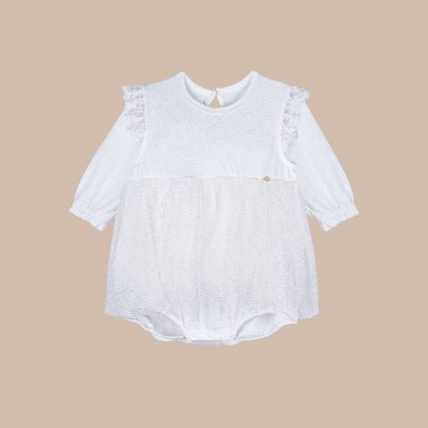 Body chip dài tay Bu Baby cánh tiên - Trắng 432