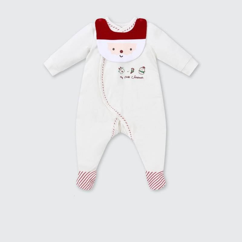 Body dài tay La Pomme giáng sinh lấp lánh - Trắng