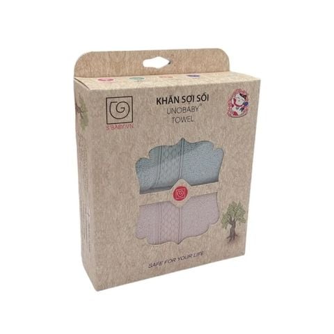 Combo 2 Khăn mặt sợi sồi S'Baby UNOBABY 28x50cm