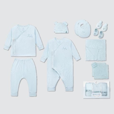 Combo đi sinh La Pomme 17 món Hello World - Newborn Xanh