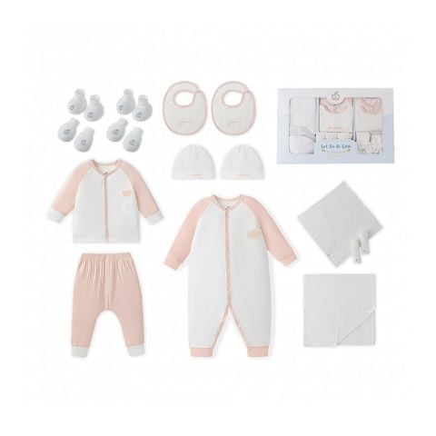 Combo đi sinh La Pomme chào thiên thần nhỏ - Newborn Hồng