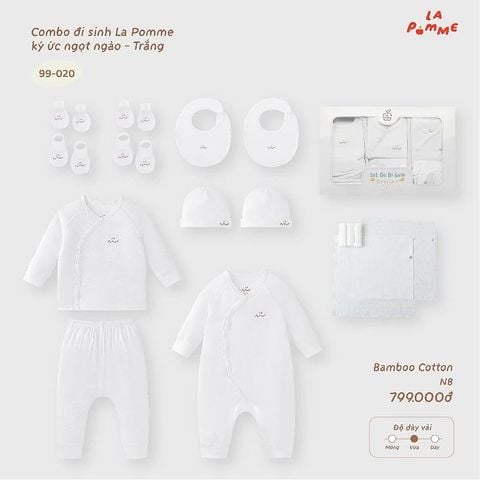 Combo đi sinh La Pomme ký ức ngọt ngào - Newborn Trắng
