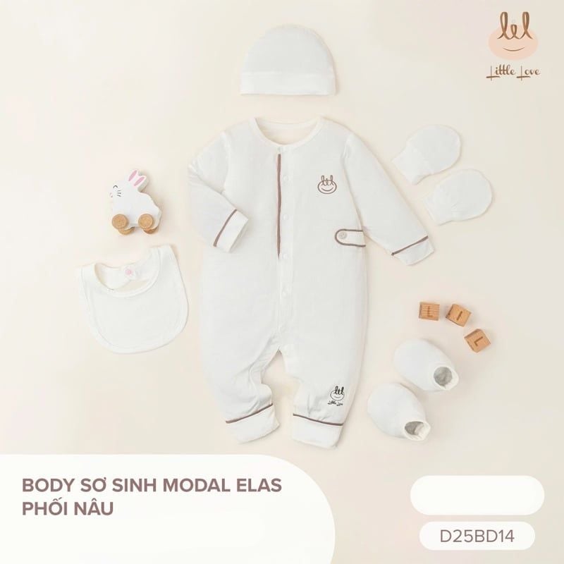 BODY SƠ SINH MODAL ELAS PHỐI NÂU